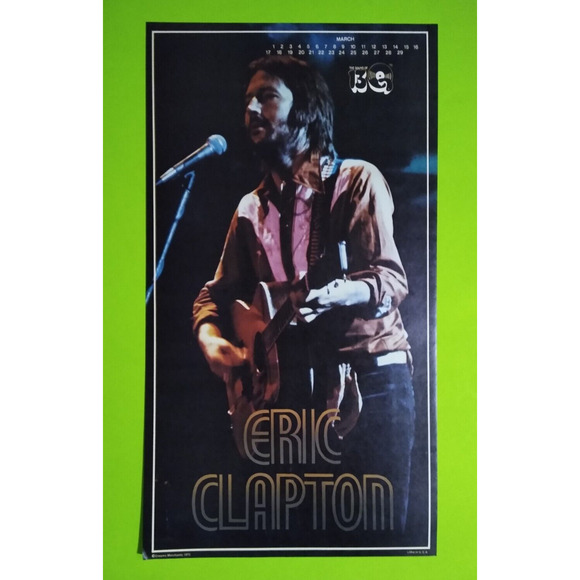 ERIC CLAPTON Vintage Rock Music Legend Poster 50 Years Old The Rocking 1970's - Picture 1 of 5